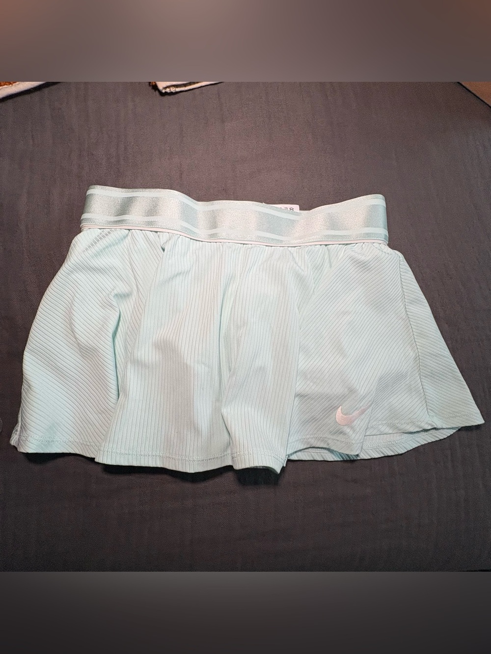 Nike Light Mint Girls' Athletic Skort with Swoosh